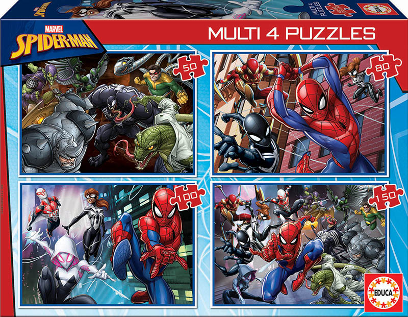 Multi 4 Puzzles Spider-Man 50+80+100+150