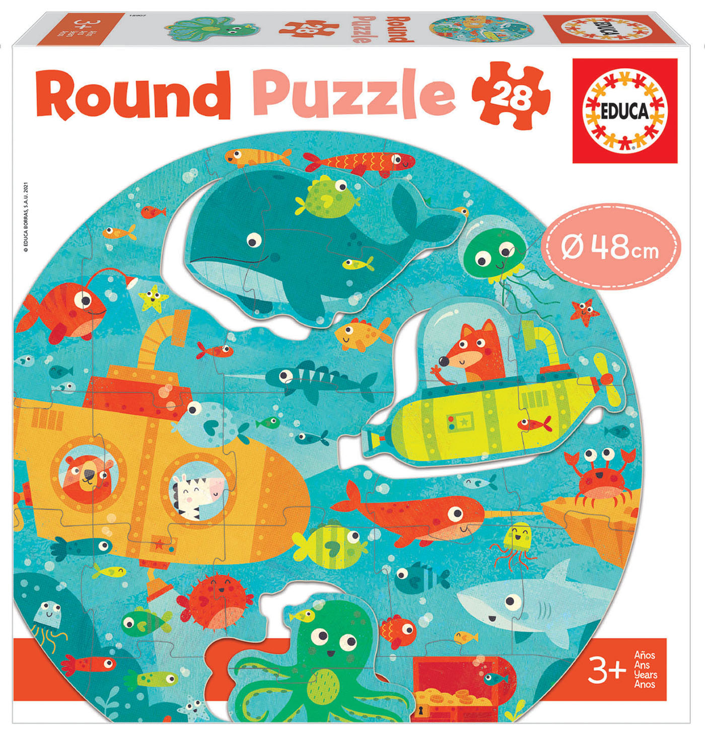 28 Bajo el Mar Round Puzzle