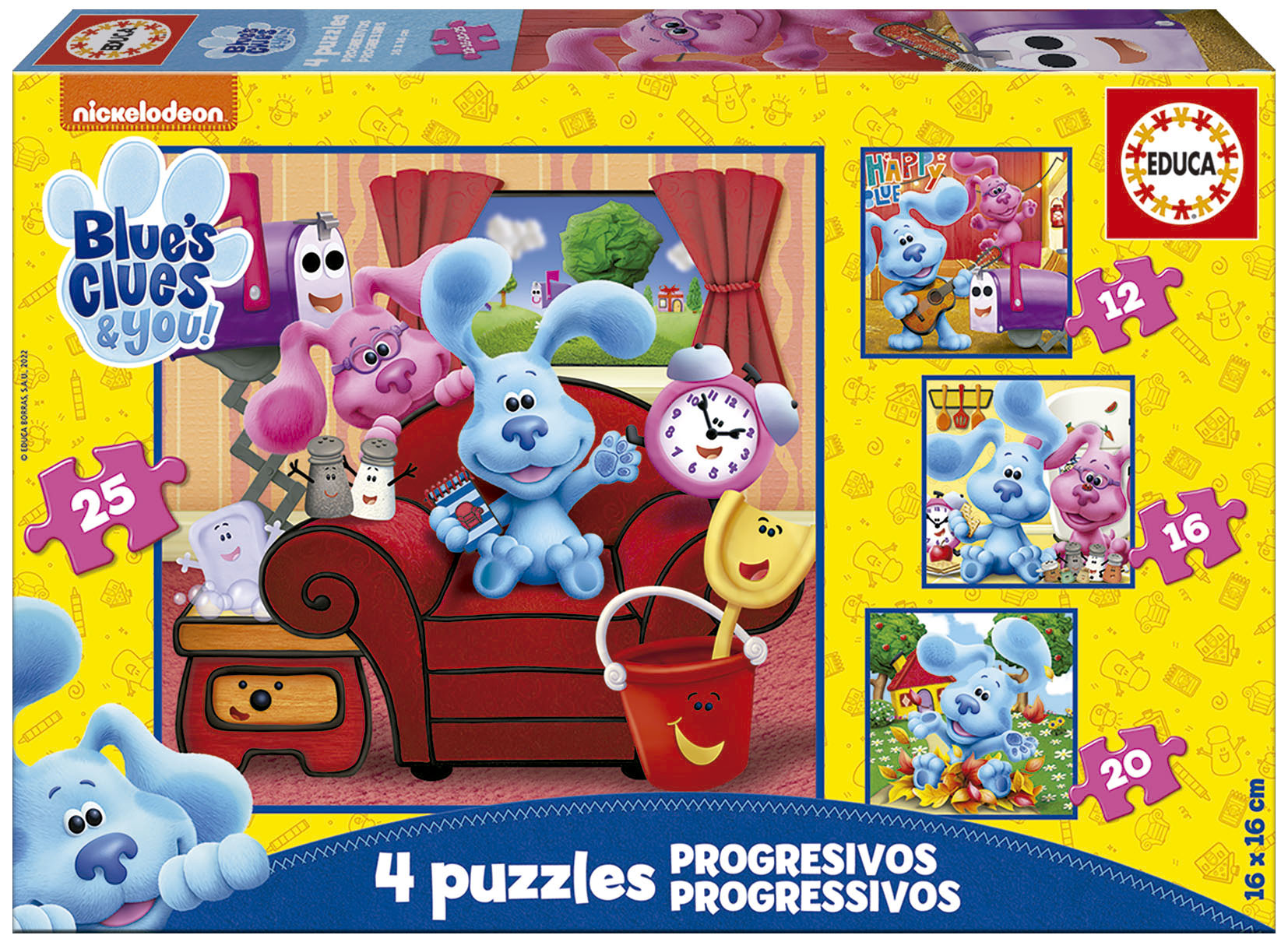 Puzzles progresivos Las Pistas de Blue 12+16+20+25